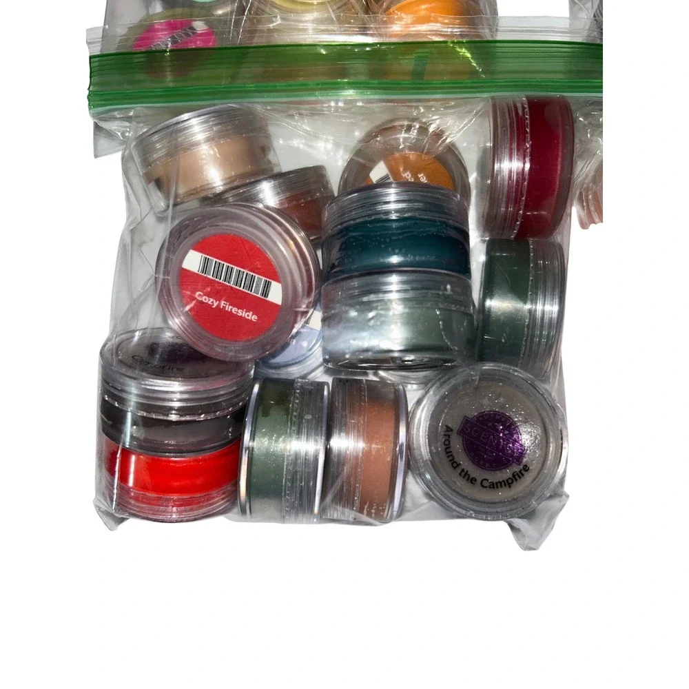 Scentsy Wax Tester Jar Lot Assorted Scents Lemon Verbena Winterberry Apple Tea